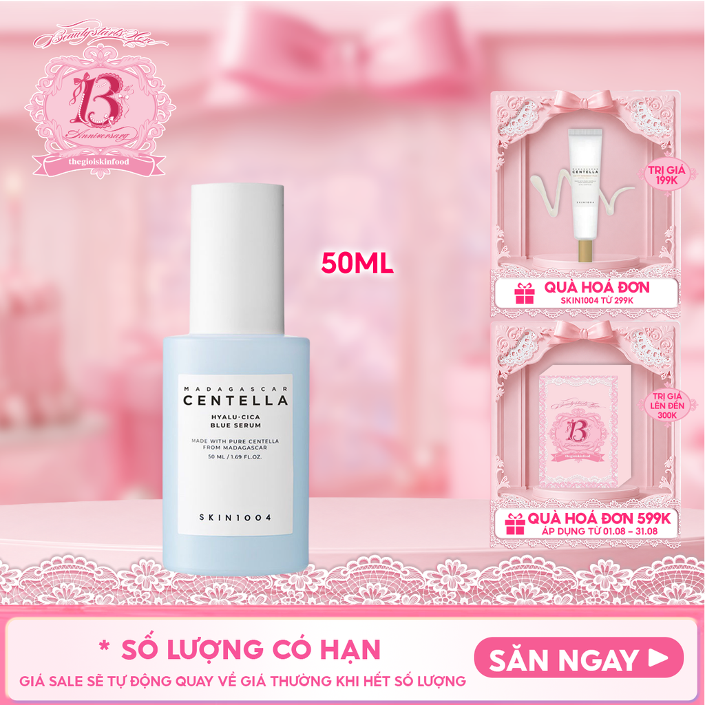 Serum Skin1004 Dưỡng Ẩm, Hỗ Trợ Làm Sáng Da Madagasca Centella Hyalu-Cica Blue Serum 50ml
