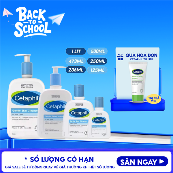  Sữa Rửa Mặt Cetaphil Lành Tính, Dịu Nhẹ Không Xà Phòng Gentle Skin Cleanser 