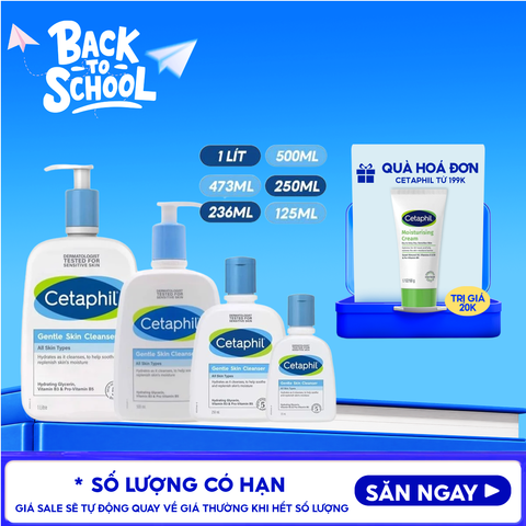 Sữa Rửa Mặt Cetaphil Lành Tính, Dịu Nhẹ Không Xà Phòng Gentle Skin Cleanser