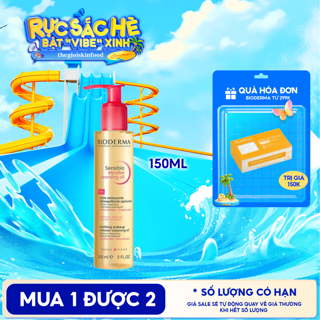 Dầu Tẩy Trang Bioderma Làm Sạch Sâu Sensibio Micellar Cleansing Oil 150ml