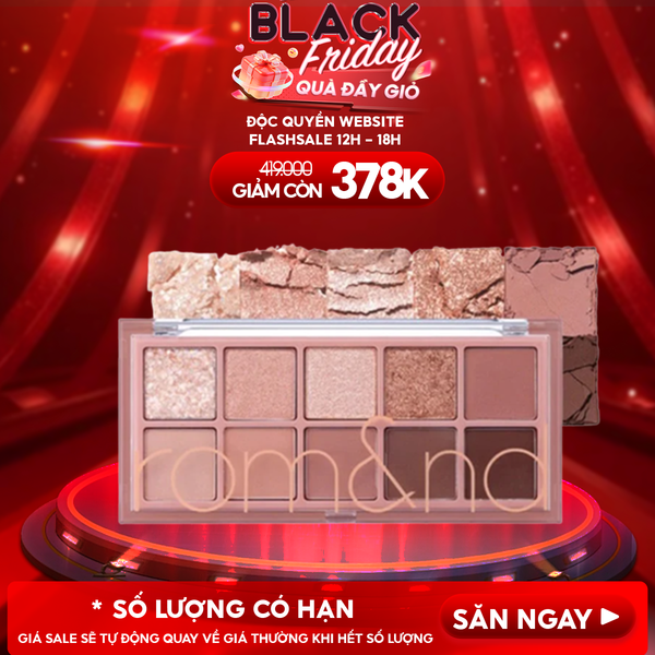  [NEW][Màu 00 - 13] Bảng Phấn Mắt 10 Ô Siêu Lấp Lánh Romand Better Than Eye Palette 