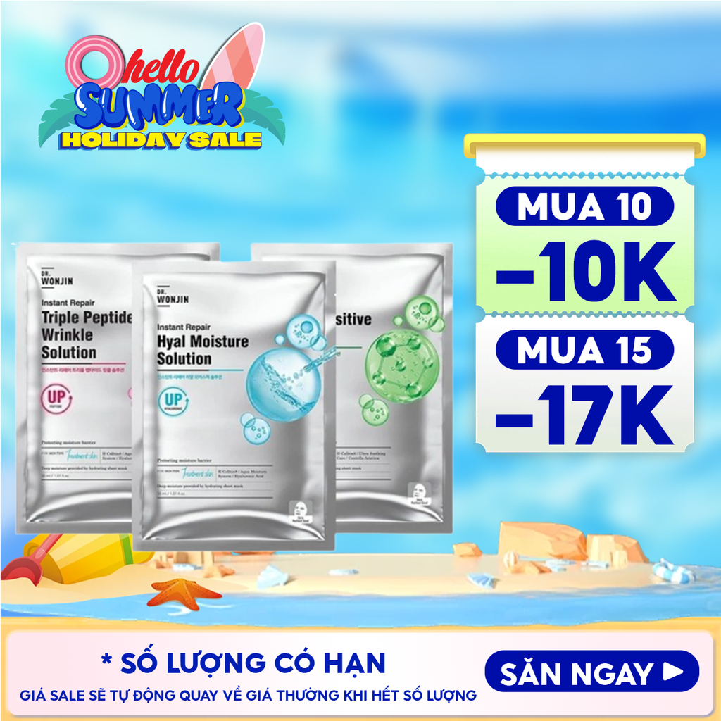 Mặt Nạ Cấp Ẩm, Tăng Sinh Collagen, Hỗ Trợ Phục Hồi Da Dr.Wonjin Instant Repair Solution 30ml