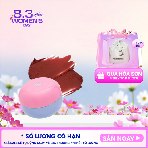 Son Kem Bùn Merzy Kiêm Má Hồng Mờ Lì, Mịn Mượt Như Bơ Dạng Hũ Blurry Lip Mousse 6g