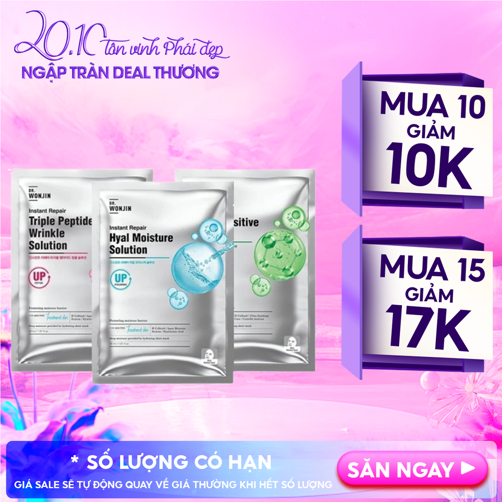 Mặt Nạ Cấp Ẩm, Tăng Sinh Collagen, Hỗ Trợ Phục Hồi Da Dr.Wonjin Instant Repair Solution 30ml
