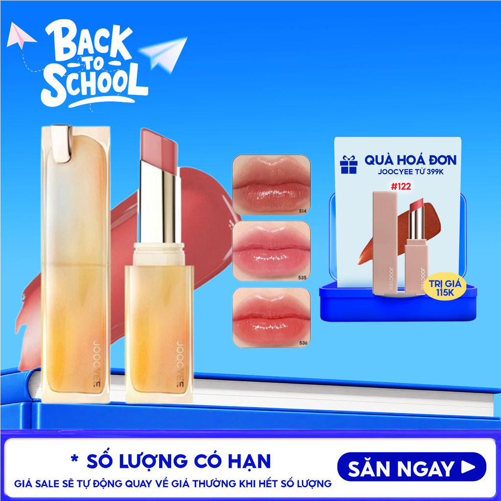 Son Bóng Joocyee Dạng Thỏi Dưỡng Ẩm Lâu Trôi Glazed Rouge 3.5g