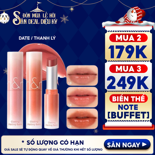  [VE-EASY] Son Dưỡng Romand Dạng Thỏi Có Màu Thuần Chay Dưỡng Ẩm Mềm Môi Glasting Melting Balm 