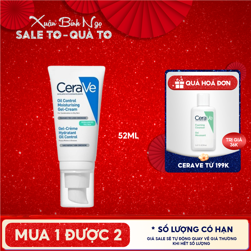 Gel Dưỡng Ẩm Kiềm Dầu Cerave Oil Control Moisturizing Gel-Cream 52ml