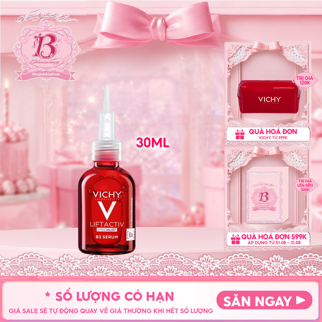 Tinh Chất Giúp Cải Thiện & Ngăn Ngừa Thâm Nám Đốm Nâu Toàn Diện Vichy Liftactiv B3 Dark Spots Serum 30ml