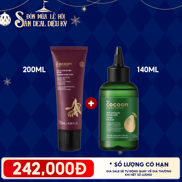  Tẩy Tế Bào Chết Da Đầu Cocoon Bồ Kết Hỗ Trợ Giảm Gàu, Tóc Phồng Gleditsia Scalp Scrub 200ml 