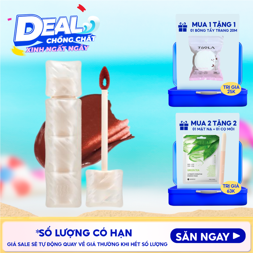 Son Phao Kem Lì Mềm Mịn Như Bơ, Lâu Trôi Merzy Puffer Mellow Tint 3.7g