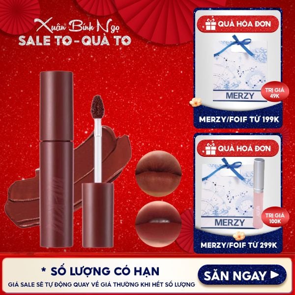  [Màu 1-6] Son Kem Lì Merzy Siêu Mịn Môi Bite The Beat Mellow Tint 4g 