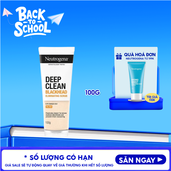  Sữa Rửa Mặt Tẩy Tế Bào Chết Neutrogena Hỗ Trợ Giảm Mụn Đầu Đen Deep Clean Blackhead Eliminating Scrub 100g 