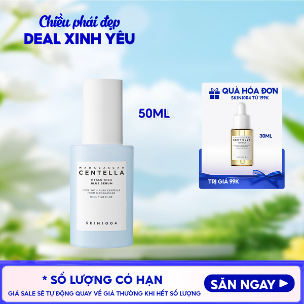 Serum Skin1004 Dưỡng Ẩm, Hỗ Trợ Làm Sáng Da Madagasca Centella Hyalu-Cica Blue Serum 50ml 