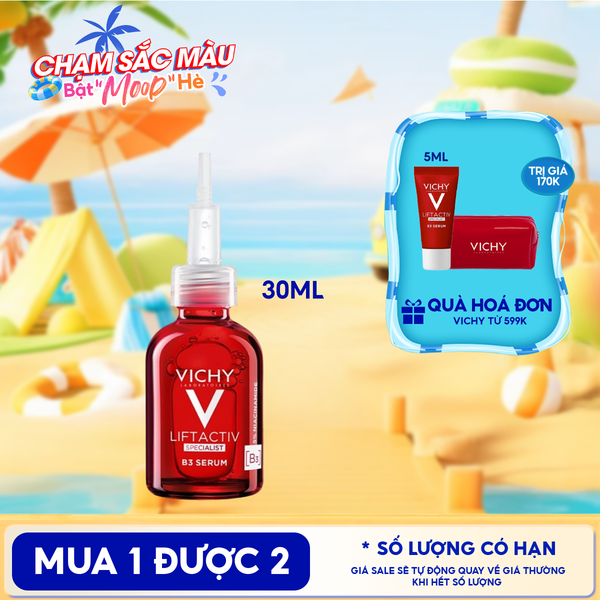  Tinh Chất Giúp Cải Thiện & Ngăn Ngừa Thâm Nám Đốm Nâu Toàn Diện Vichy Liftactiv B3 Dark Spots Serum 30ml 