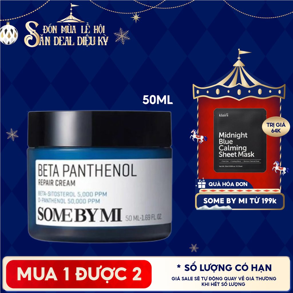 Kem Dưỡng Some By Mi Cấp Ẩm, Hỗ Trợ Phục Hồi Da Beta Panthenol Repair Cream 50ml