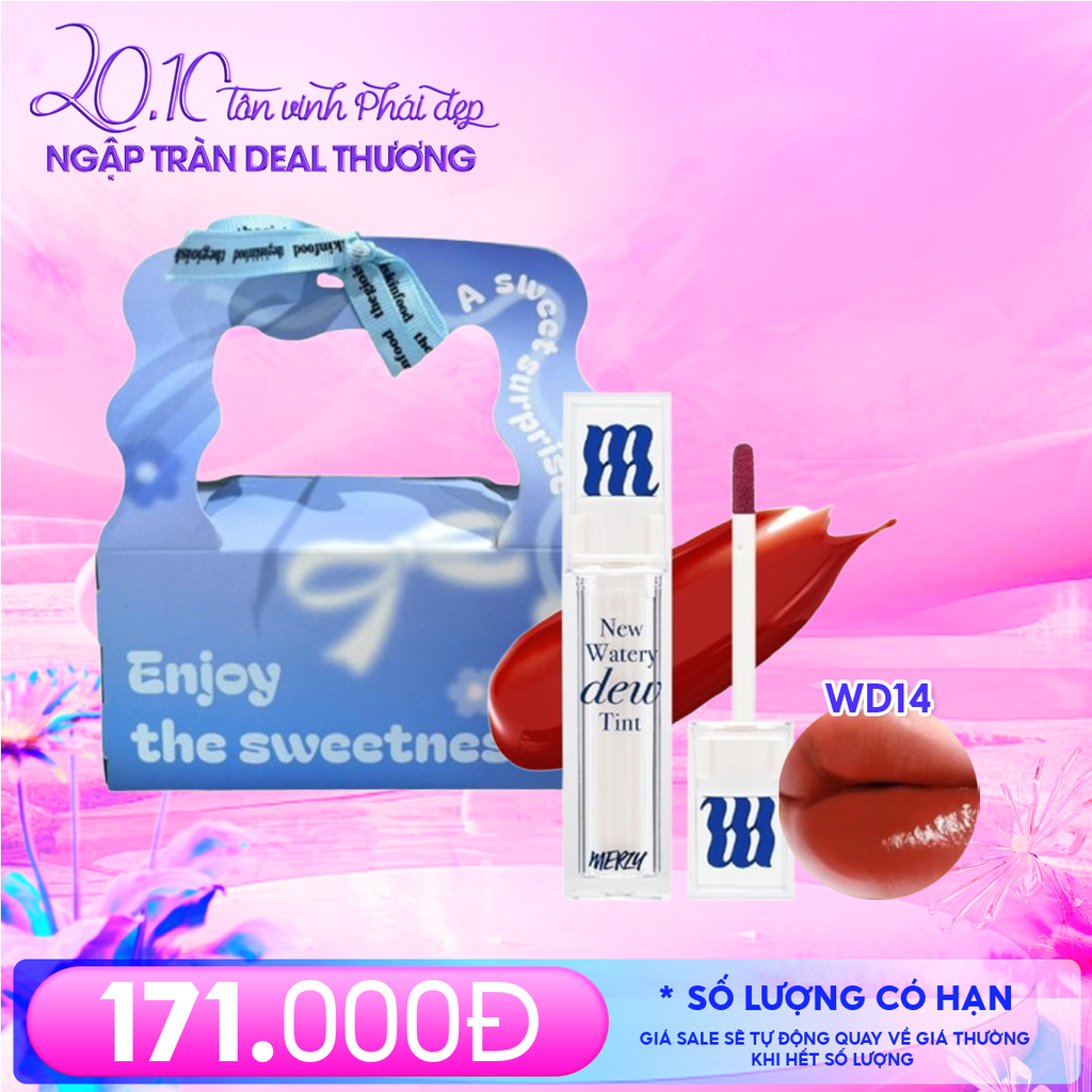 Combo Quà Tặng 20/10: Combo Túi Hộp Nhỏ Enjoy The Sweetness Và Son Môi Merzy