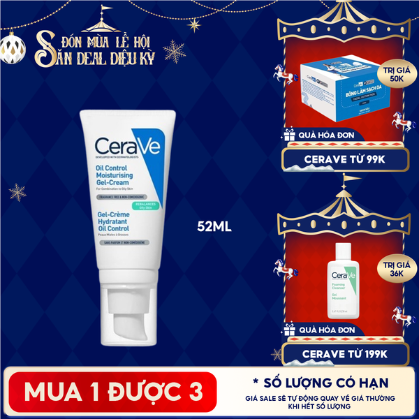  Gel Dưỡng Ẩm Kiềm Dầu Cerave Oil Control Moisturizing Gel-Cream 52ml 