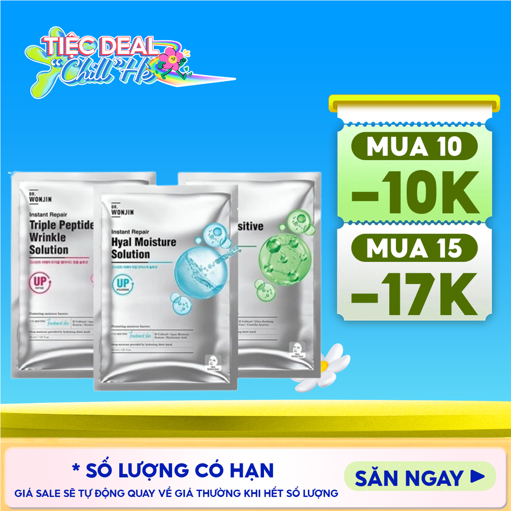 Mặt Nạ Cấp Ẩm, Tăng Sinh Collagen, Hỗ Trợ Phục Hồi Da Dr.Wonjin Instant Repair Solution 30ml