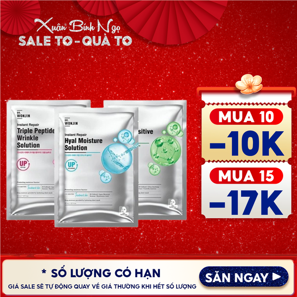  Mặt Nạ Cấp Ẩm, Tăng Sinh Collagen, Hỗ Trợ Phục Hồi Da Dr.Wonjin Instant Repair Solution 30ml 