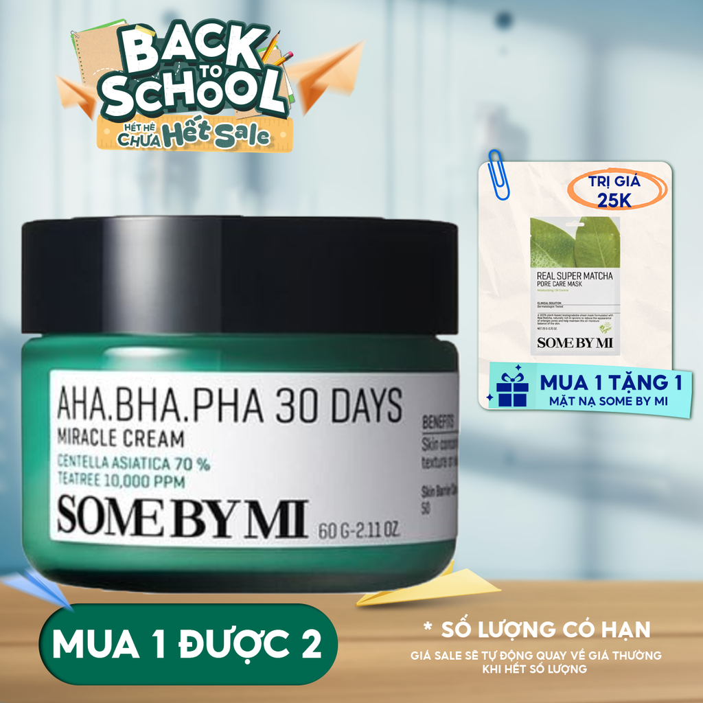 Kem Dưỡng Some By Mi Hỗ Trợ Cải Thiện Mụn AHA-BHA-PHA 30 Days Miracle Cream