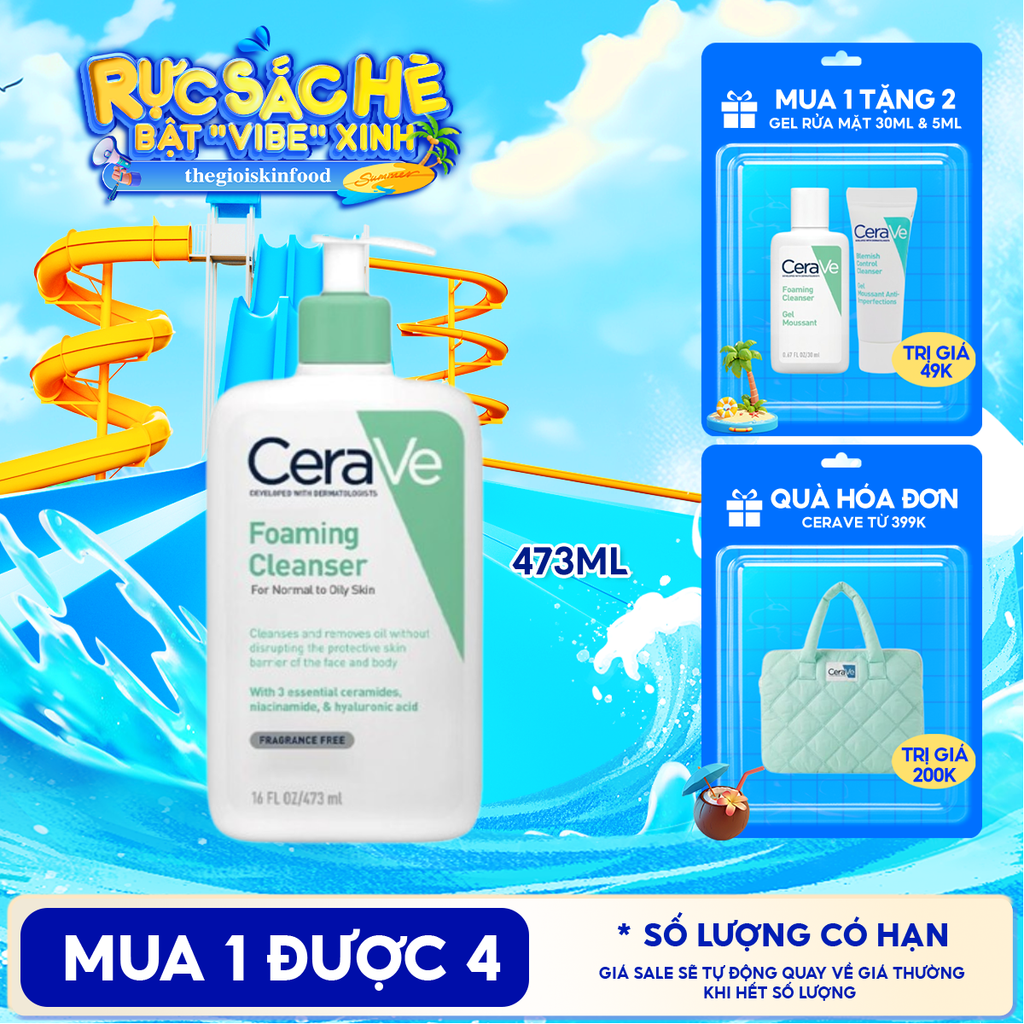 Sữa Rửa Mặt Cerave Sạch Sâu Dành Cho Da Dầu Developed With Dermatologists Foaming Cleanser