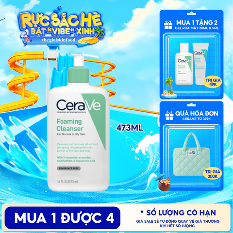 Sữa Rửa Mặt Cerave Sạch Sâu Dành Cho Da Dầu Developed With Dermatologists Foaming Cleanser