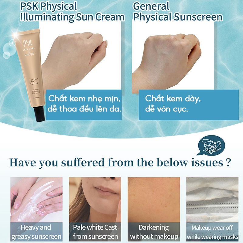 Kem Chống Nắng Vật Lý PSK Physical Illuminating Sun Cream SPF50+ 35ml