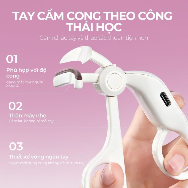 Kẹp Bấm Mi Điện Góc Rộng Mlen Diary Heated Eyelash Curler