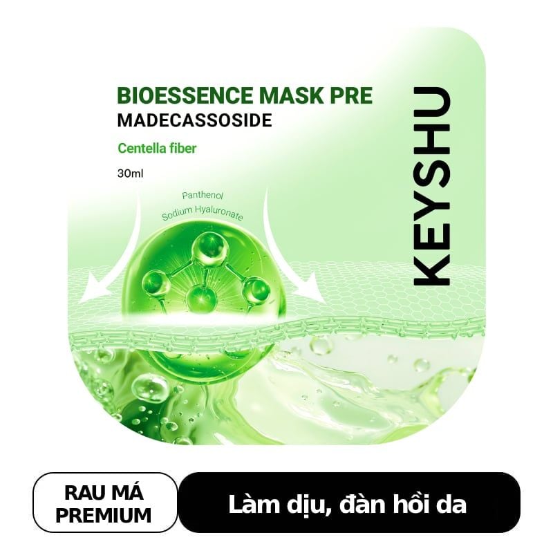 Mặt Nạ Keyshu Dưỡng Ẩm, Làm Mềm Da, Hỗ Trợ Ngừa Lão Hóa Bioessence Mask 30ml