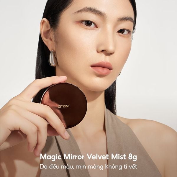  Phấn Phủ Dạng Nén Citrine Kiềm Dầu, Che Phủ Tự Nhiên Soft Velvet Setting Powder 8g 