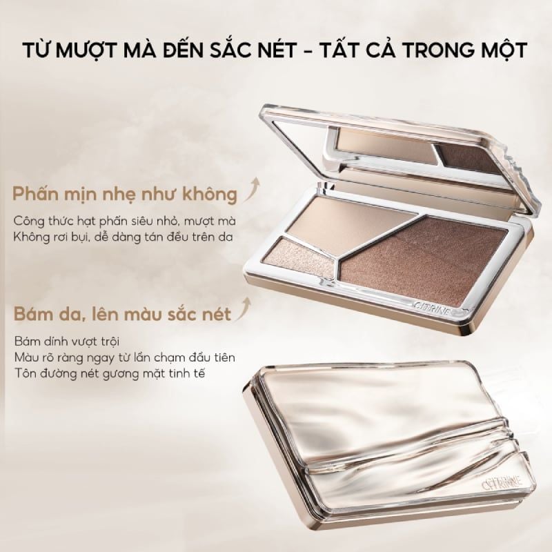 Phấn Tạo Khối Và Bắt Sáng Đa Năng Citrine Light And Shadow Blending Contour Palette 14.5g