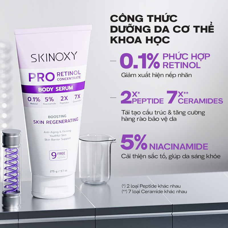 Tinh Chất Dưỡng Thể Skinoxy Hỗ Trợ Dưỡng Sáng, Làm Đều Màu Da Pro Concentrate Body Serum 275g