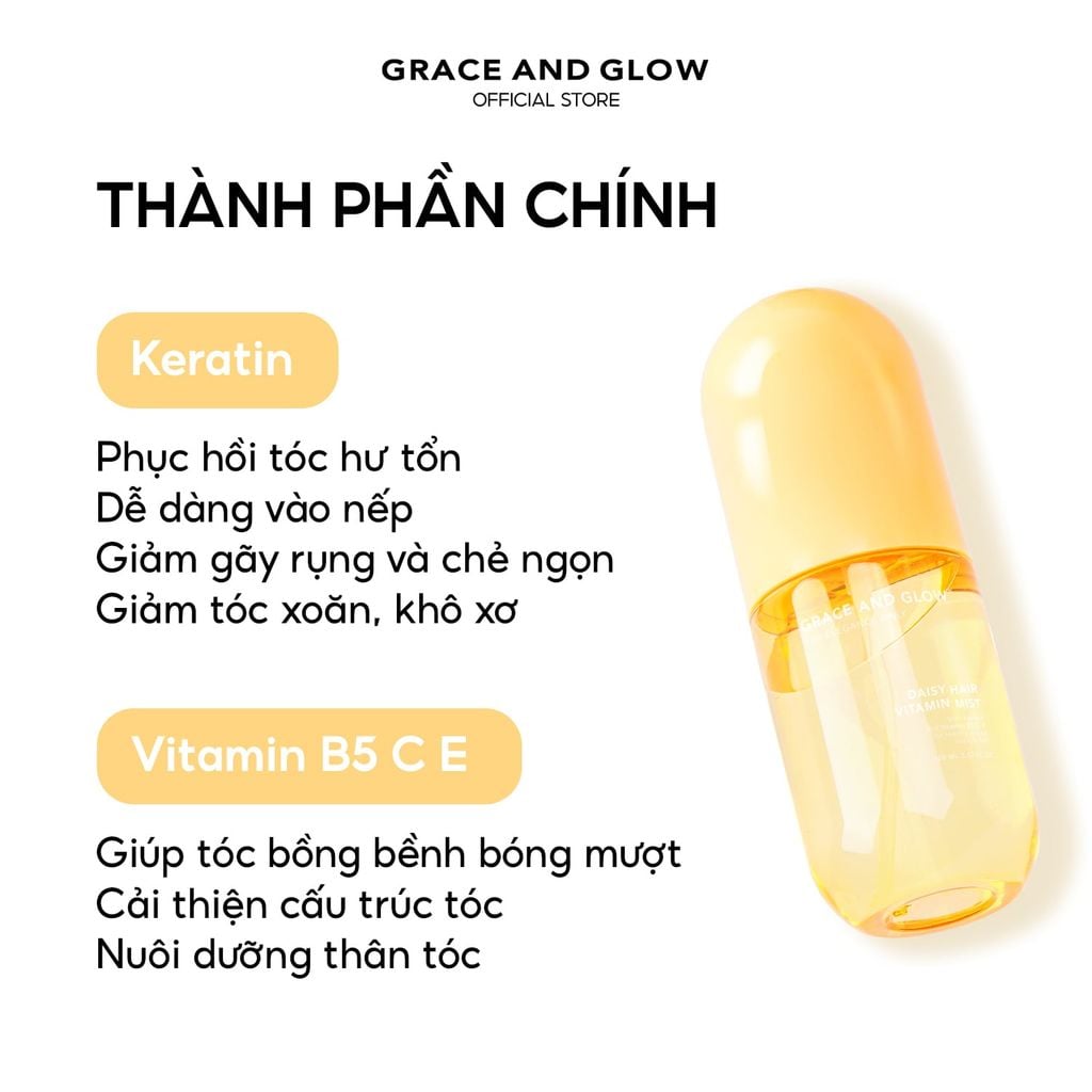 Xịt Dưỡng Tóc Hương Nước Hoa Grace And Glow Hair Mist 100ml