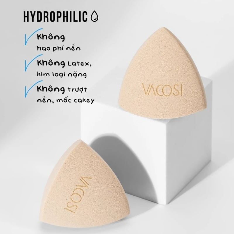 Bông Mút Trang Điểm Kim Tự Tháp Vacosi Versatile Makeup Sponge - BP41