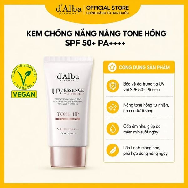  Kem Chống Nắng Nâng Tông D'Alba Waterfull Tone-Up Sun Cream 50ml 