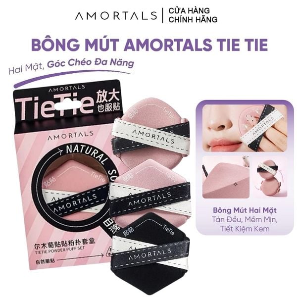 Set 3 Bông Mút Trang Điểm Amortals Tán Đều Lớp Nền TieTie Powder Puff Set 