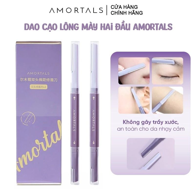 Dao Cạo Lông Mày Amortals Hai Đầu Double-headed Macro Eyebrow Razor