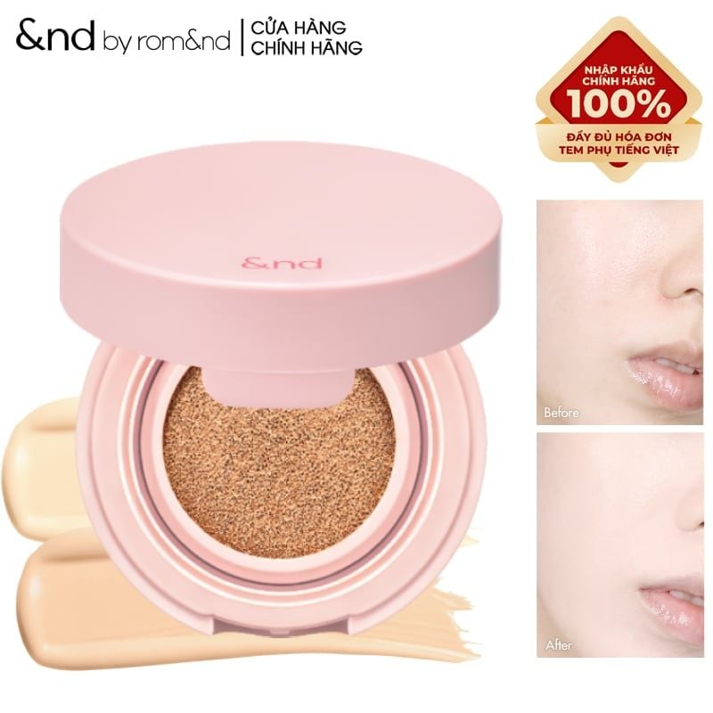 [&nd by rom&nd] Phấn Nước Che Phủ Tự Nhiên And By Romand Mellow Matte Cushion 8g