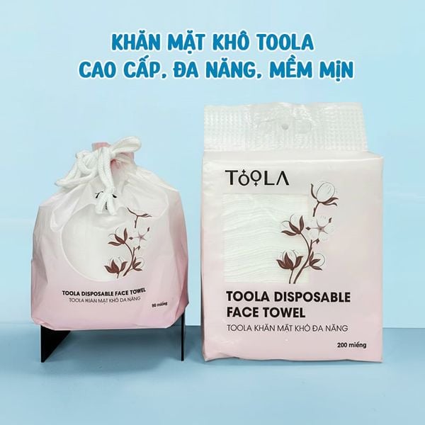  Khăn Mặt Khô Đa Năng Cao Cấp, Mềm Mịn TOOLA Disposable Face Towel 