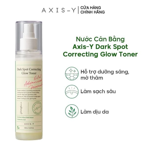  Nước Cân Bằng Hỗ Trợ Dưỡng Sáng, Mờ Thâm Axis-Y Dark Spot Correcting Glow Toner 125ml 