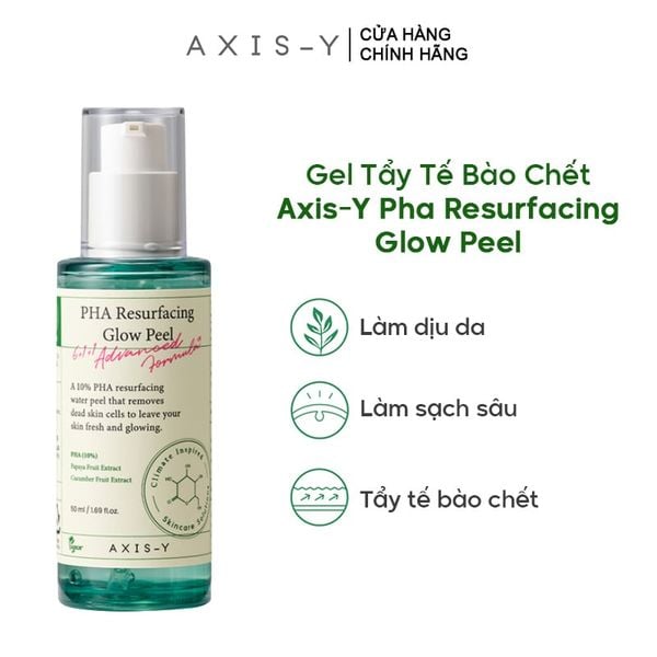  Gel Tẩy Tế Bào Chết Hóa Học Axis-Y Dịu Nhẹ Pha Resurfacing Glow Peel 50ml 