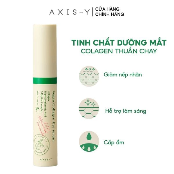  Tinh Chất Dưỡng Mắt Axis-Y Hỗ Trợ Giảm Nếp Nhăn, Bọng Mắt, Quầng Thâm Vegan Collagen Eye Serum 10ml 