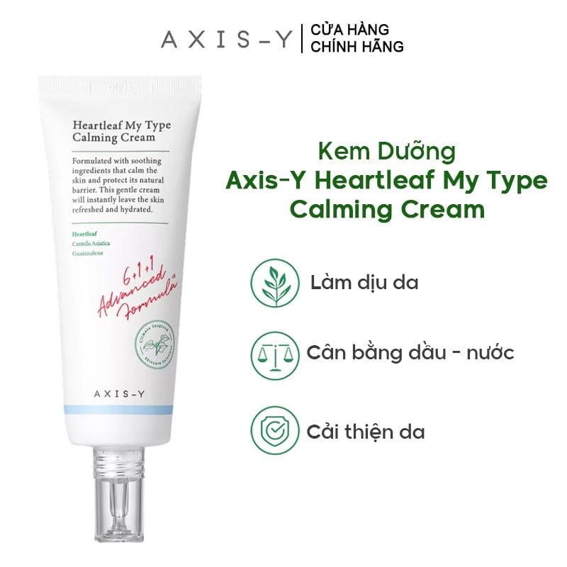 Kem Dưỡng Axis-Y Làm Dịu Da Chiết Xuất Diếp Cá Heartleaf My Type Calming Cream 60ml
