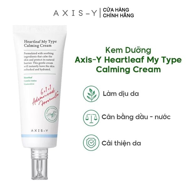  Kem Dưỡng Axis-Y Làm Dịu Da Chiết Xuất Diếp Cá Heartleaf My Type Calming Cream 60ml 