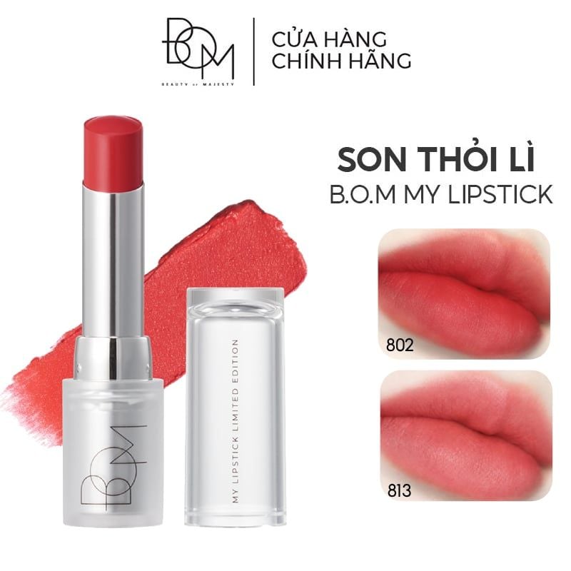 [PHIÊN BẢN ĐẶC BIỆT] Son Thỏi Lì B.O.M Lên Màu Chuẩn My Lipstick