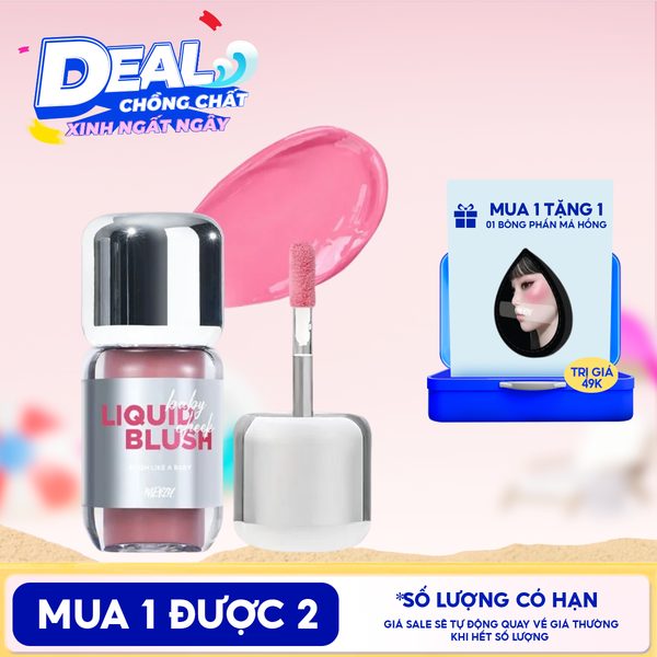  [PRE-ORDER] Má Hồng Kem Merzy Mịn Lì Baby Cheek Liquid Blush 4.6g 