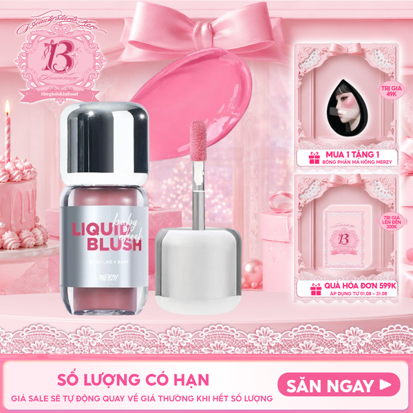  Má Hồng Kem Merzy Mịn Lì Baby Cheek Liquid Blush 4.6g 