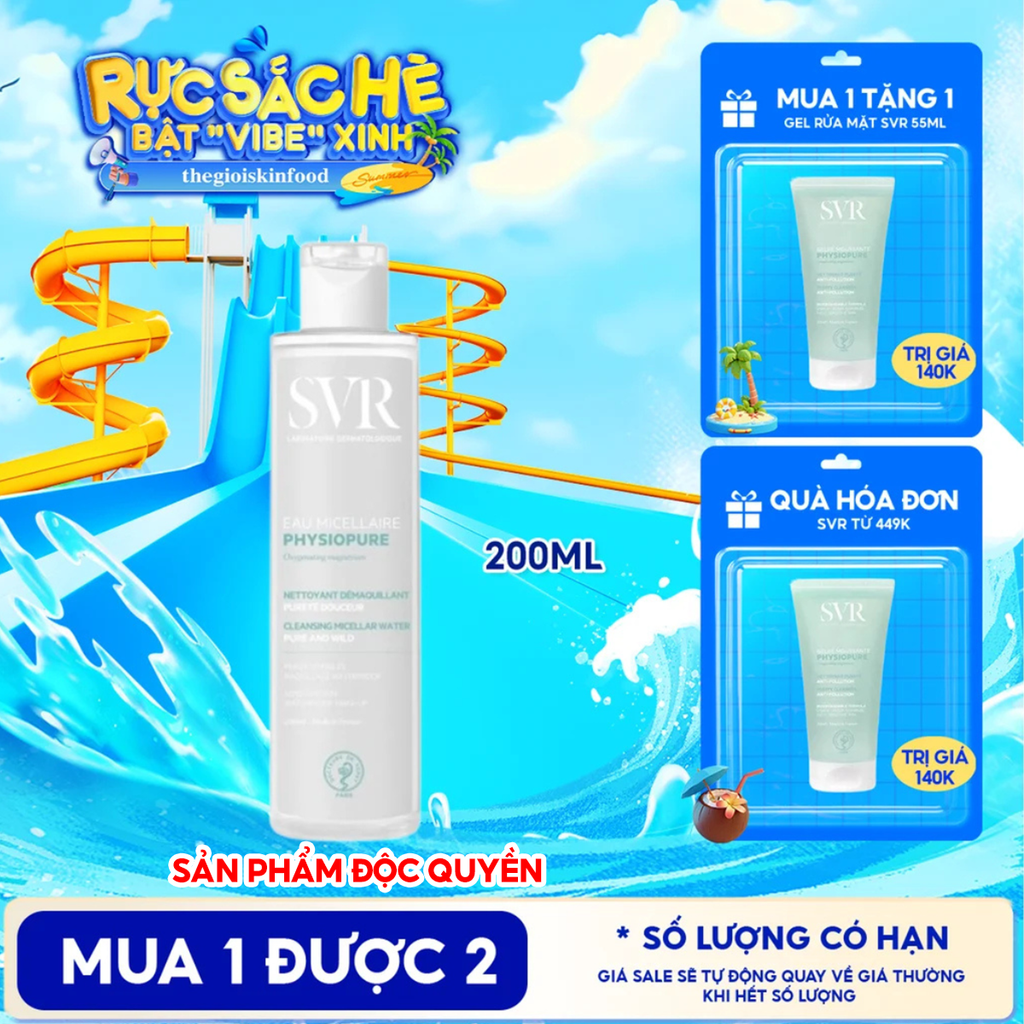 Nước Tẩy Trang SVR Dành Cho Da Nhạy Cảm Physiopure Eau Micellaire