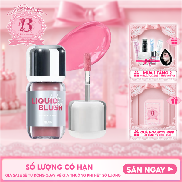  Má Hồng Kem Merzy Mịn Lì Baby Cheek Liquid Blush 4.6g 