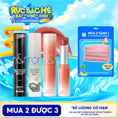 [VE-EASY] Son Dưỡng Romand Dạng Thỏi Có Màu Thuần Chay Dưỡng Ẩm Mềm Môi Glasting Melting Balm